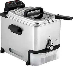  3.5L Stainless Steel Deep Fryer with Basket for Home Use